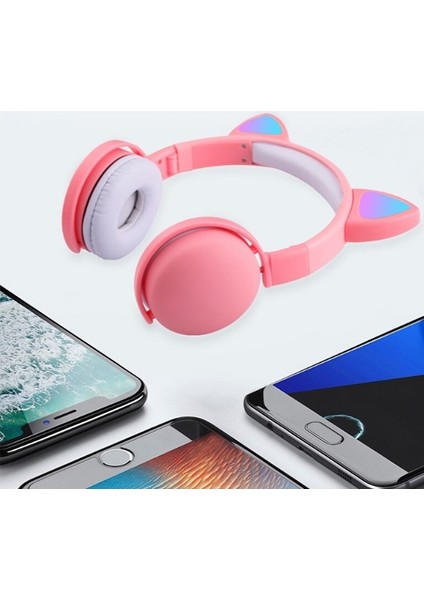 Kedi Kulak Kulaküstü Bluetooth 5.0 Kablosuz Kulaklık AL-32615