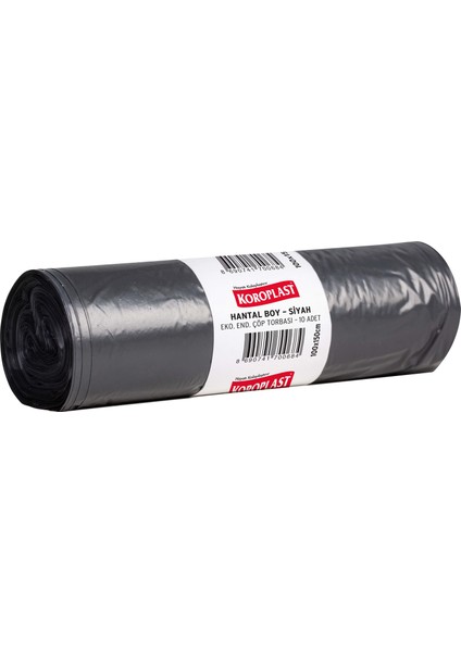Endüstriyel Ekonomik Hantal Boy Siyah 10'lu Çöp Poşeti 100X15 Kolide 10PK