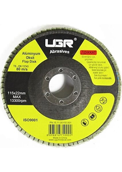 Ugr 115X22 mm Metal Ahşap Flap Disk Zımpara