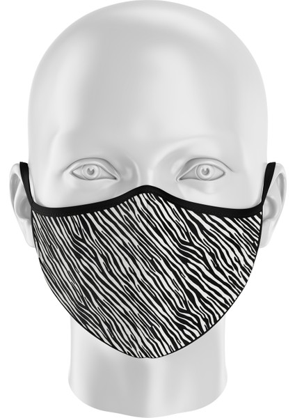 Gümüş Iyonlu Yıkanabilir Maske - Ipeks, Zebra