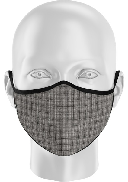 Gümüş Iyonlu Yıkanabilir Maske - Ipeks, Ekose