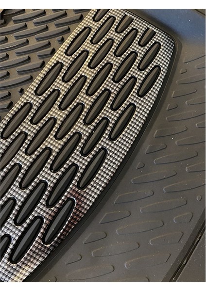 Jeep Commander Uyumlu Universal Derin Havuzlu Paspas Krom Karbon