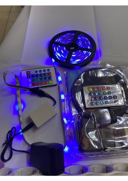 5 Metre Slikonlu Rgb Şerit LED Kumanda-Modül Dahil Tak Çalıştır