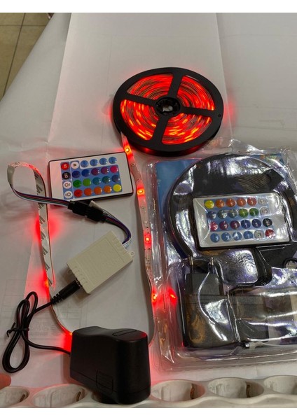 5 Metre Slikonlu Rgb Şerit LED Kumanda-Modül Dahil Tak Çalıştır