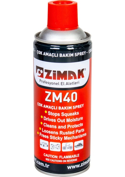 Çok Amaçlı Bakım Yağlama Pas Sökücü Sprey 400 ml ZM40 ZMK-1287