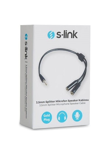 SL-302MS 3.5mm Splitter Kablo