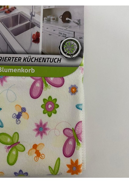 Çiçek Sepeti/blumenkorb-Kelebek Desenli Mikrofiber Bez fiyatları