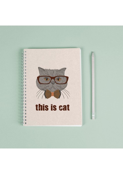 This Is Cat Kedi Spiral A5 96 Yaprak Çizgisiz Defter PYTKDT062