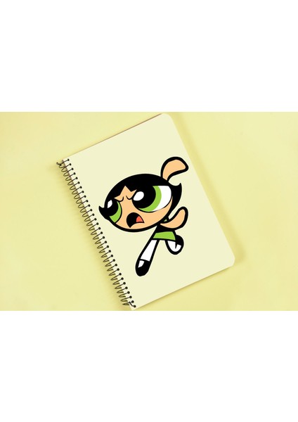 Powerpuff Girls Buttercup Spiral A5 96 Yaprak Defter PYTKDT032