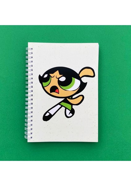 Powerpuff Girls Buttercup Spiral A5 96 Yaprak Defter PYTKDT032