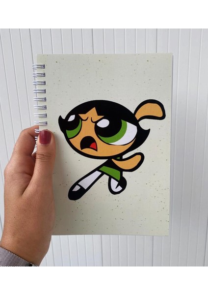 Powerpuff Girls Buttercup Spiral A5 96 Yaprak Defter PYTKDT032