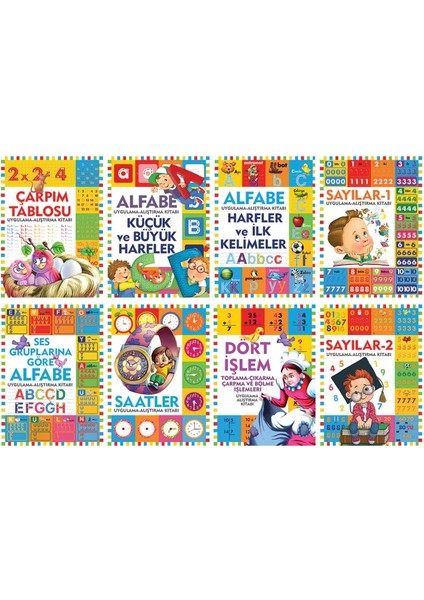 Eğlenceli Alıştırmalarım Seti - 8 Kitap