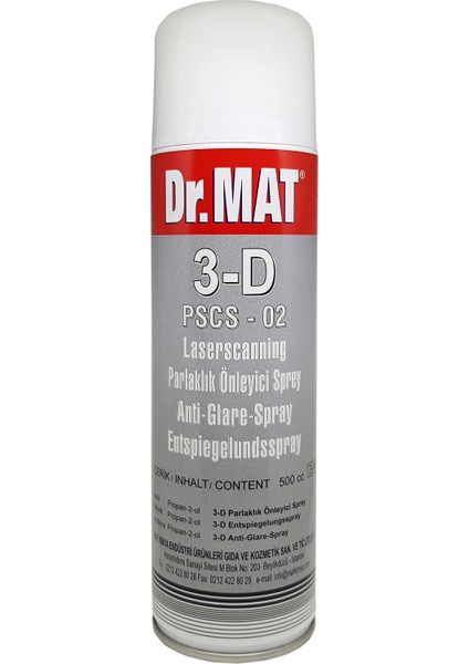 Dr. Mat 3D Parlaklık Önleyici Sprey Anti Glare Spray Pscs-02 500 ml