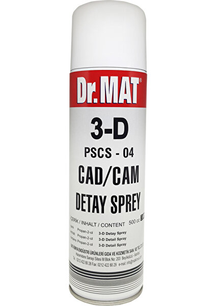 Dr. Mat 3D  Optik ve Lazer Tarama  Detay Sprey  Pscs - 04 500 ml