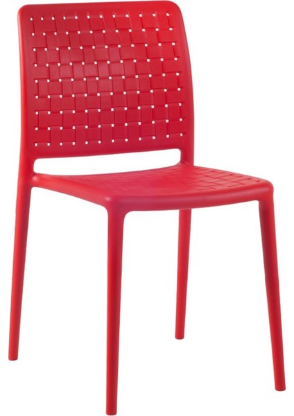 Fame Sandalye Kırmızı - Mutfak Sandalyesi - Kolçaksız