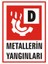 Metallerin Yangınları 2.6 mm PVC Uyarı Levhası 17,5 x 25 cm 1