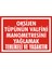 Oksijen Tüpünün Valfini Manometresini Yağlamak Tehlikeli ve Yasaktır 2.6 mm PVC Uyarı Levhası 17,5 x 25 cm 1