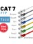 5 Adet  CAT7 Yassı Ethernet (Network, LAN) Kablosu, Siyah, 25 cm 4