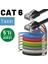 5 Adet CAT6 Yassı Ethernet (Network, LAN) Kablosu, Gri, 25 cm 4