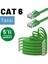5 Adet CAT6 Yassı Ethernet (Network, LAN) Kablosu, Yeşil, 3 metre 2