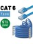 5 Adet CAT6 Yassı Ethernet (Network, LAN) Kablosu, Mavi, 25 cm 2