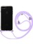 Apple iPhone 8 Plus Kılıf Boyna Askılı Ayarlanabilir Silikon Mor 1