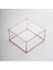 Takı Aksesuar Kutusu Kapaklı Cam Bakır Rose Gold 15 x 15 x 8 cm 4