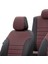 BMW X3 2003-2010 E83 Özel Üretim Koltuk Kılıfı İstanbul Design Bordo - Siyah 4