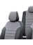 Citroen C3 2009-2016 Özel Üretim Koltuk Kılıfı Paris Design Gri - Siyah 4