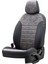 Citroen C3 2009-2016 Özel Üretim Koltuk Kılıfı Milano Design Füme - Siyah 2