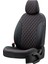 Citroen C4 2004-2010 Özel Üretim Koltuk Kılıfı Madrid Design Deri Siyah - Kırmızı 2