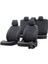 Citroen C5 2001-2008 Özel Üretim Koltuk Kılıfı New York Design Siyah 1