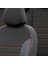 Citroen C-Elysee 2017-Sonrası Özel Üretim Koltuk Kılıfı Paris Design Bej - Siyah 3