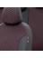 Citroen C3 2016-Sonrası Özel Üretim Koltuk Kılıfı Tokyo Design Deri Siyah - Kırmızı 3