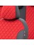 Dacia Dokker 2012-Sonrası 5 Kişi Özel Üretim Koltuk Kılıfı Madrid Design Tay Tüyü Kırmızı - Siyah 3
