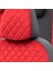 Dacia Dokker 2012-Sonrası 5 Kişi Özel Üretim Koltuk Kılıfı Madrid Design Tay Tüyü Kırmızı - Siyah 5