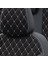 Fiat 500 X 2015-Sonrası Özel Üretim Koltuk Kılıfı Madrid Design Tay Tüyü Siyah - Beyaz 5