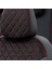 Fiat Stilo 2001-2006 Özel Üretim Koltuk Kılıfı Madrid Design Tay Tüyü Siyah - Kırmızı 5