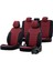 Ford Fusion 2003-2011 Özel Üretim Koltuk Kılıfı Original Design Bordo - Siyah 1