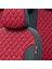 Ford Ranger 2006-2013 Özel Üretim Koltuk Kılıfı Madrid Design Deri Kırmızı - Siyah 3