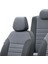 Ford Transit Custom 2012-Sonrası 7+1 (8 Kişi) Özel Üretim Koltuk Kılıfı New York Design Füme - Siyah 4
