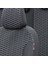 Ford Transit Custom 2012-Sonrası 4+1 (5 Kişi) Özel Üretim Koltuk Kılıfı Tokyo Design Deri Siyah - Beyaz 3