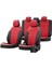 Ford Fiesta 2001-2008 Özel Üretim Koltuk Kılıfı New York Design Kırmızı - Siyah 1