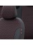 Ford Fiesta 2001-2008 Özel Üretim Koltuk Kılıfı Amsterdam Design Deri Siyah - Kırmızı 3