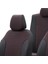 Ford Fiesta 2001-2008 Özel Üretim Koltuk Kılıfı Amsterdam Design Deri Siyah - Kırmızı 4