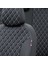Ford Focus 1998-2004 Özel Üretim Koltuk Kılıfı Madrid Design Deri Siyah - Beyaz 3