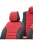 Ford Mondeo 2001-2007 Özel Üretim Koltuk Kılıfı New York Design Kırmızı - Siyah 4