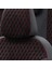 Honda Jazz 2002-2009 Özel Üretim Koltuk Kılıfı Amsterdam Design Tay Tüyü Siyah - Kırmızı 5