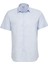 Mavi Desenli Kısa Kollu Slim Fit Gömlek 3