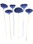 Succulent Lotus Plant Lotus Çiçeği Bambu Saplı 6 Adet Saks Mavi 1